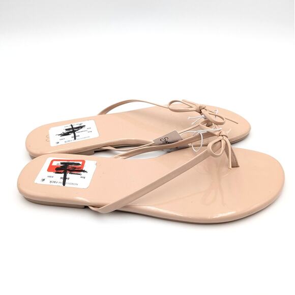 Seychelles Wish List Women's Bow Thong Flip Flops Sandals Beige Size US11 - Picture 4 of 11
